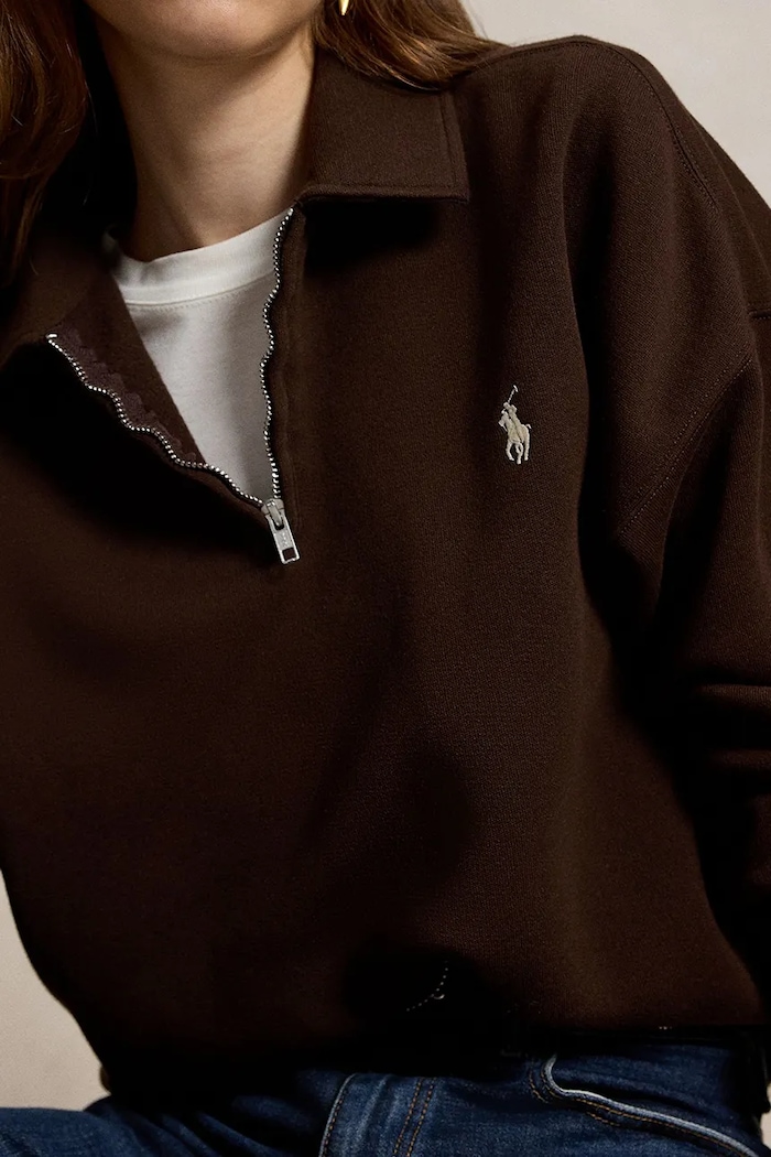Μπλούζα γυναικεία με βαμβάκι Polo Ralph Lauren 211B18685 καφέ