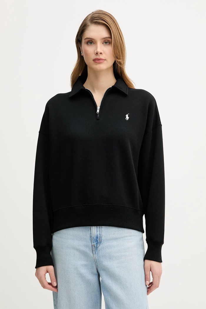 Μπλούζα Polo Ralph Lauren απλικέ μαύρο 211B18685
