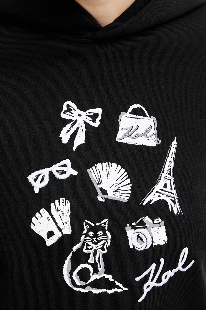 Karl Lagerfeld bluza bawełniana B1W20019 czarny