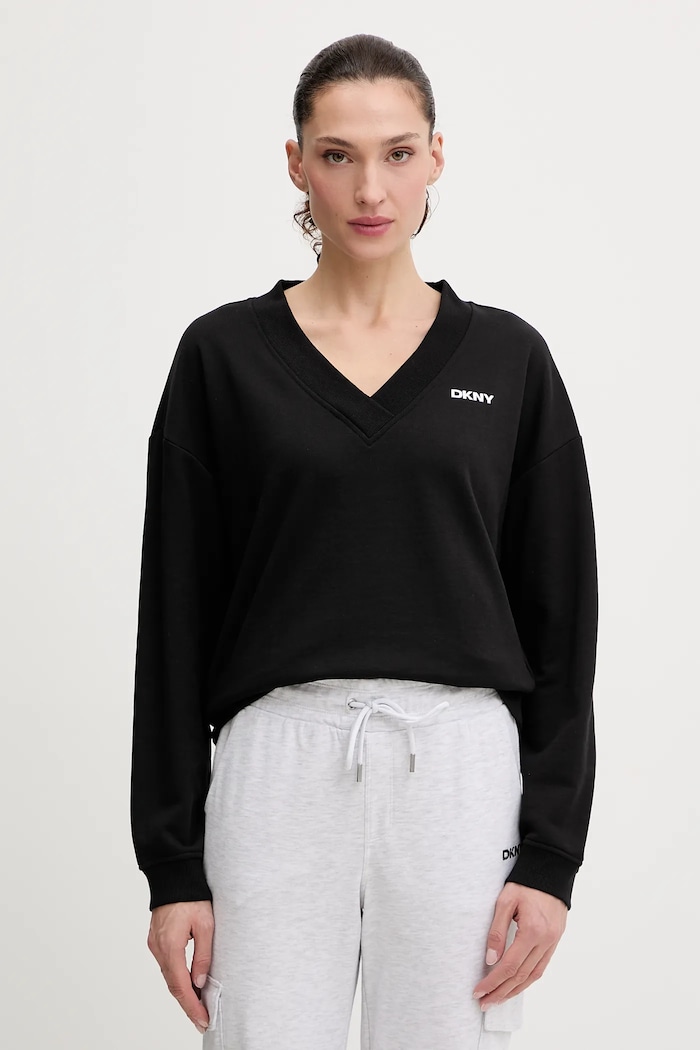 Суичър Dkny без качулка черен DP6T1644
