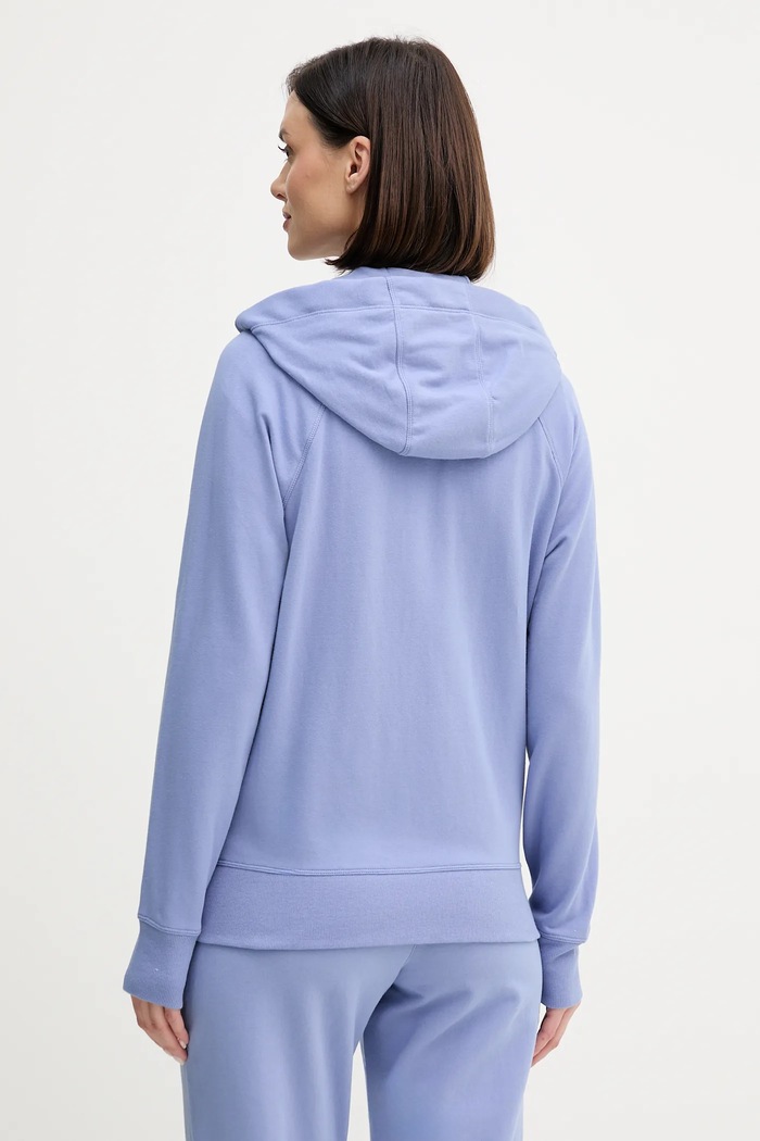 Odzież DKNY bluza rozpinana z kapturem damska bawełniana DP6J9510 niebieski