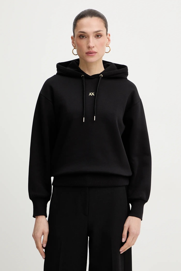 Dukserica Armani Exchange s kapuljačom crna XW001829.AF10818