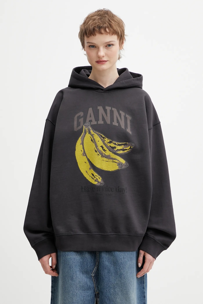 GANNI nadruk szary A1060025