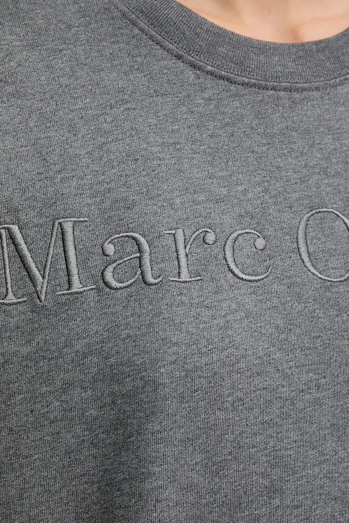Bavlnená mikina Marc O'Polo 600407354175 sivá
