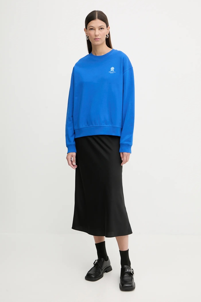 Marc O'Polo bluza bawełniana 5000009350 niebieski SS26