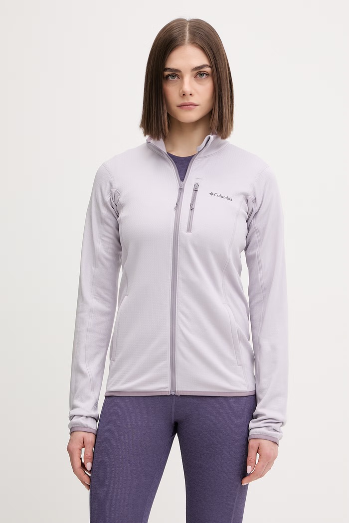 Outdoorová mikina Columbia Essential Hike potlač fialová 2136233