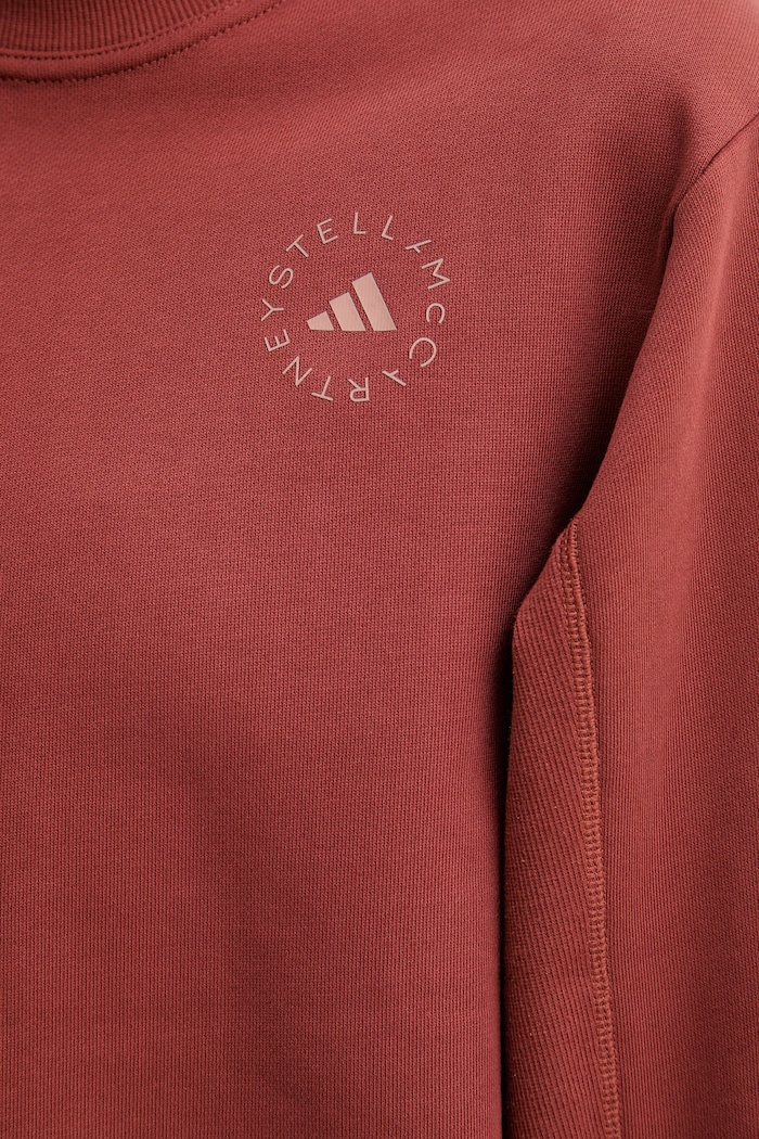 adidas by Stella McCartney обикновен женски памучен суичър JZ0671 кафяв