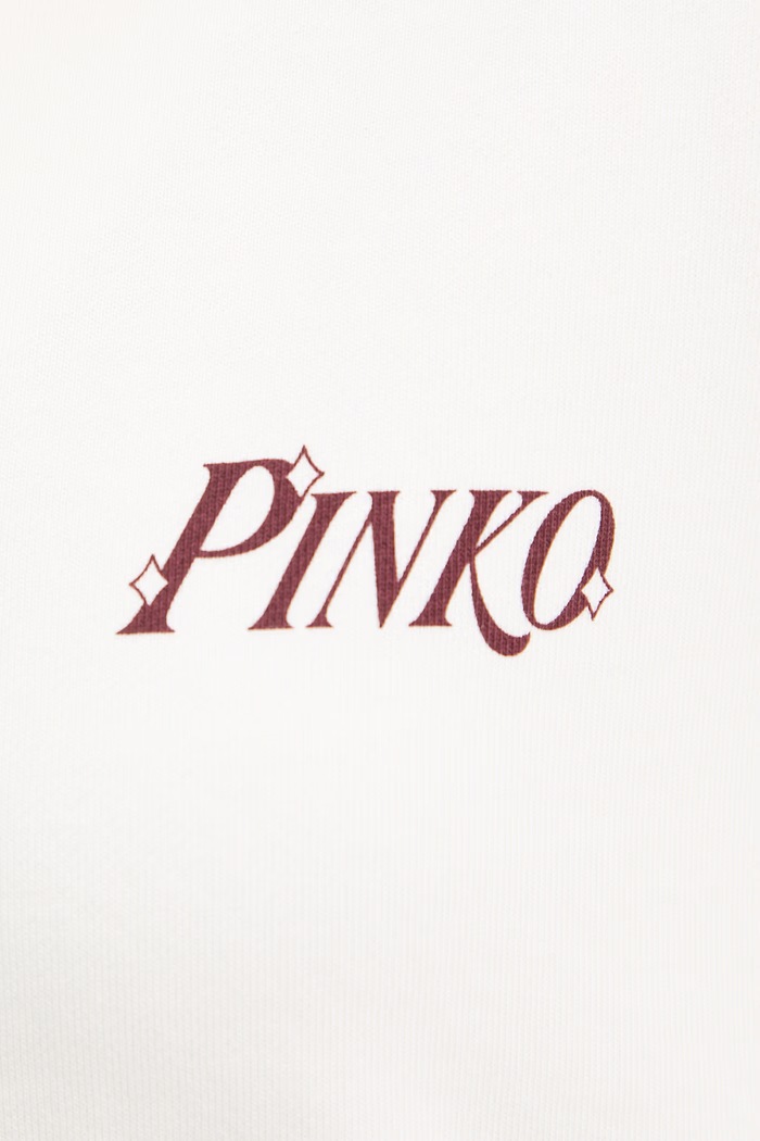 Βαμβακερή μπλούζα Pinko 106360.A34U λευκό