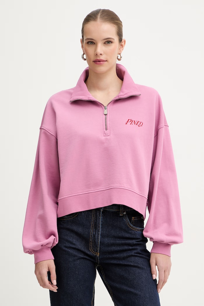 Ρούχα Βαμβακερή μπλούζα Pinko 106360.A34U ροζ