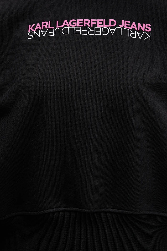 Βαμβακερή μπλούζα Karl Lagerfeld Jeans B1W20041 μαύρο