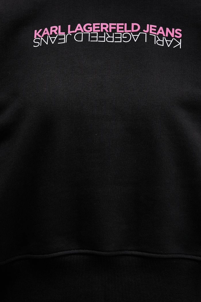 Βαμβακερή μπλούζα Karl Lagerfeld Jeans B1W20041 μαύρο