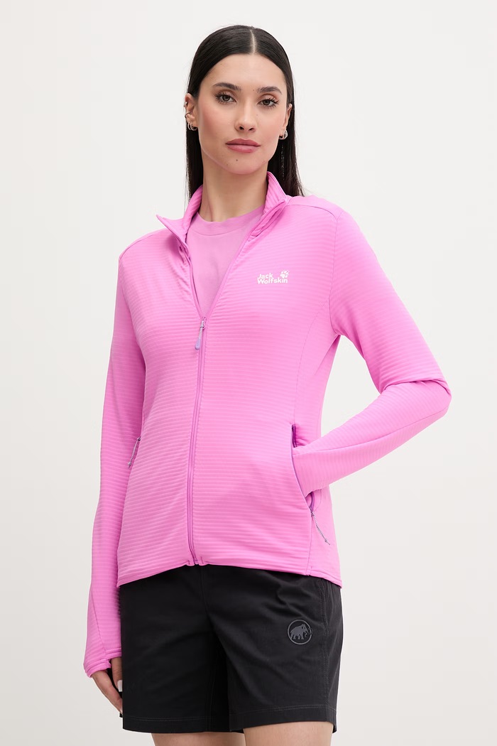 Jack Wolfskin pulover ženski Litestride roza A65841