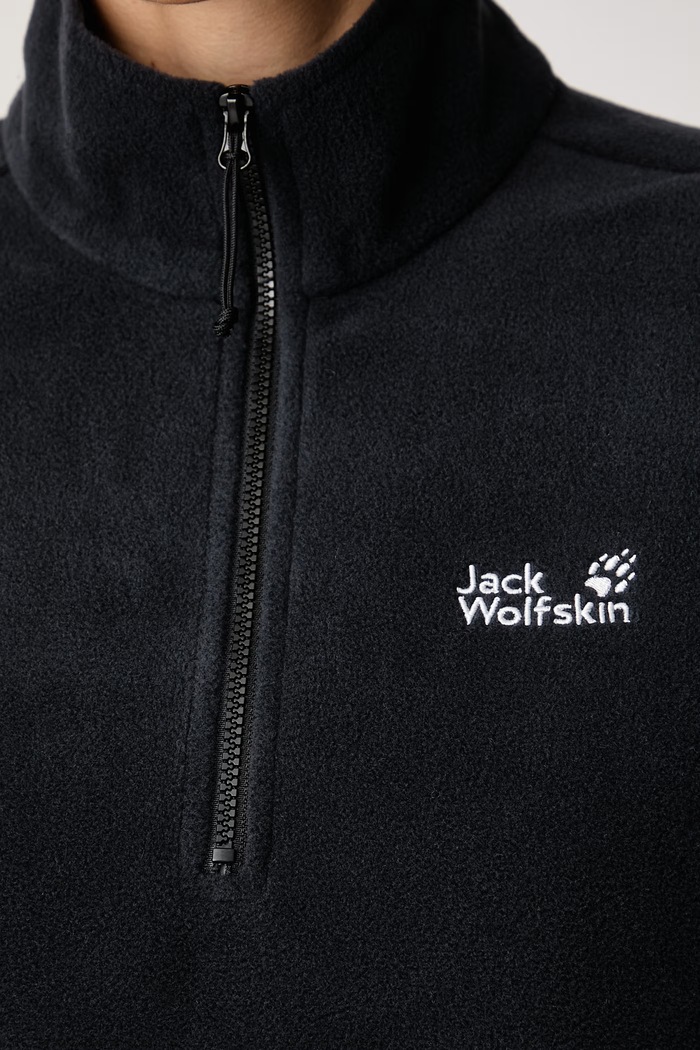 Bluza damska polarowa Taunus 100 Jack Wolfskin czarny A65801