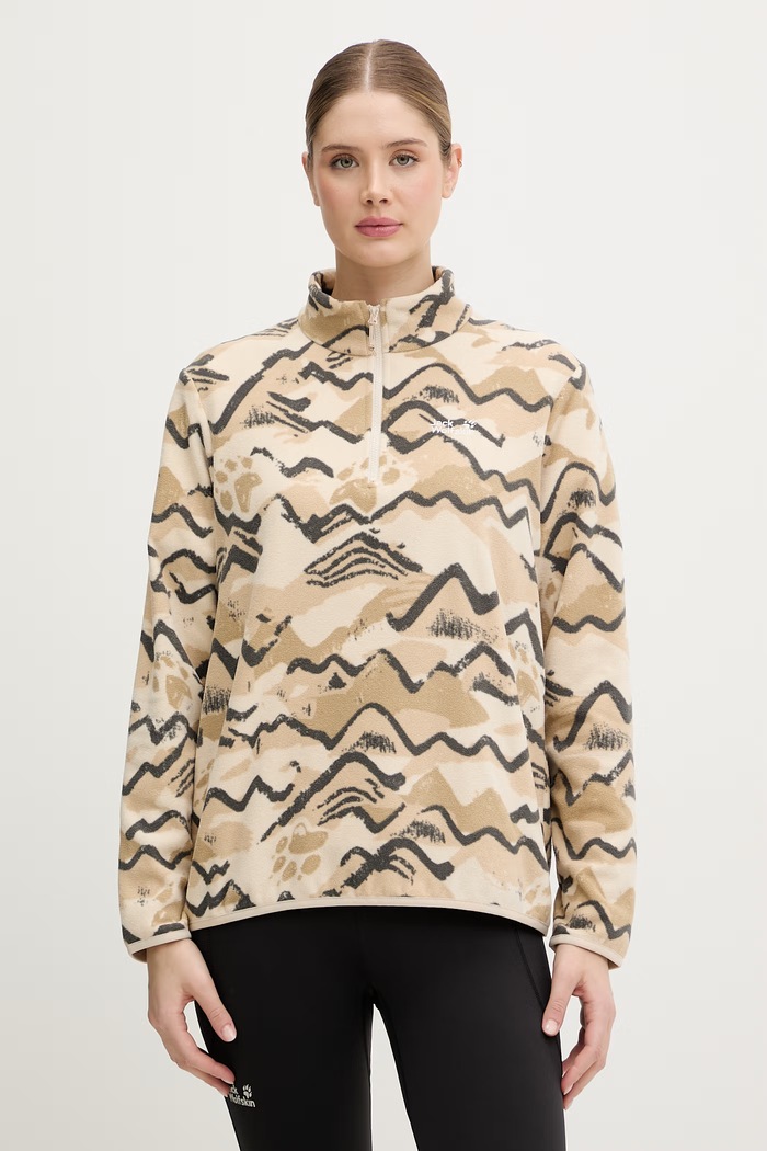 Jack Wolfskin αθλητική μπλούζα Γυναικεία Paw Era 100 μπεζ A65983