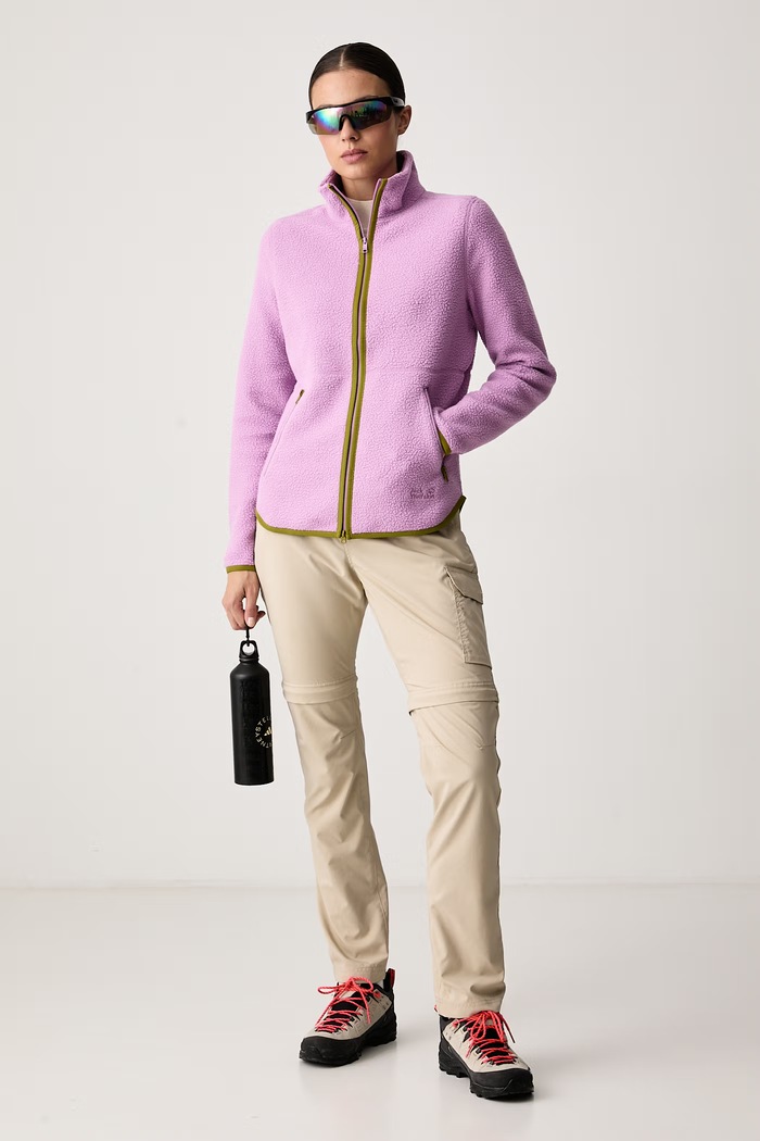Jack Wolfskin Bluza rozpinana damska polarowa Lite Curl A65751 fioletowy SS26