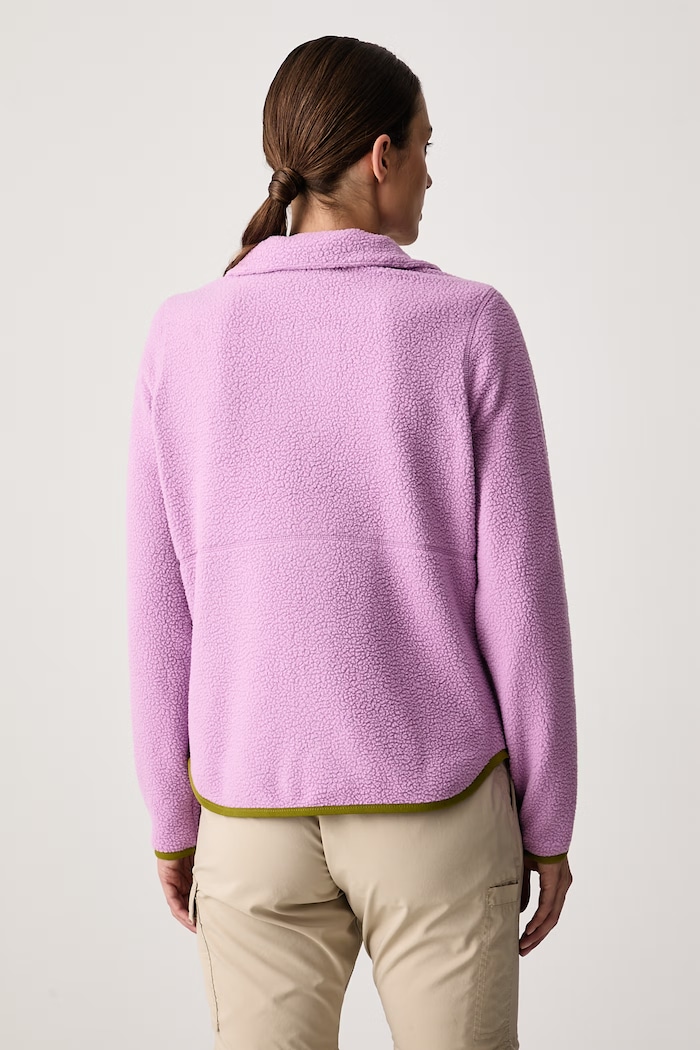 Odzież Jack Wolfskin Bluza rozpinana damska polarowa Lite Curl A65751 fioletowy
