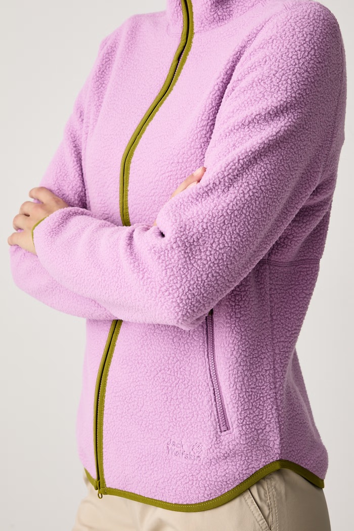Bluza rozpinana damska polarowa Lite Curl Jack Wolfskin A65751 fioletowy