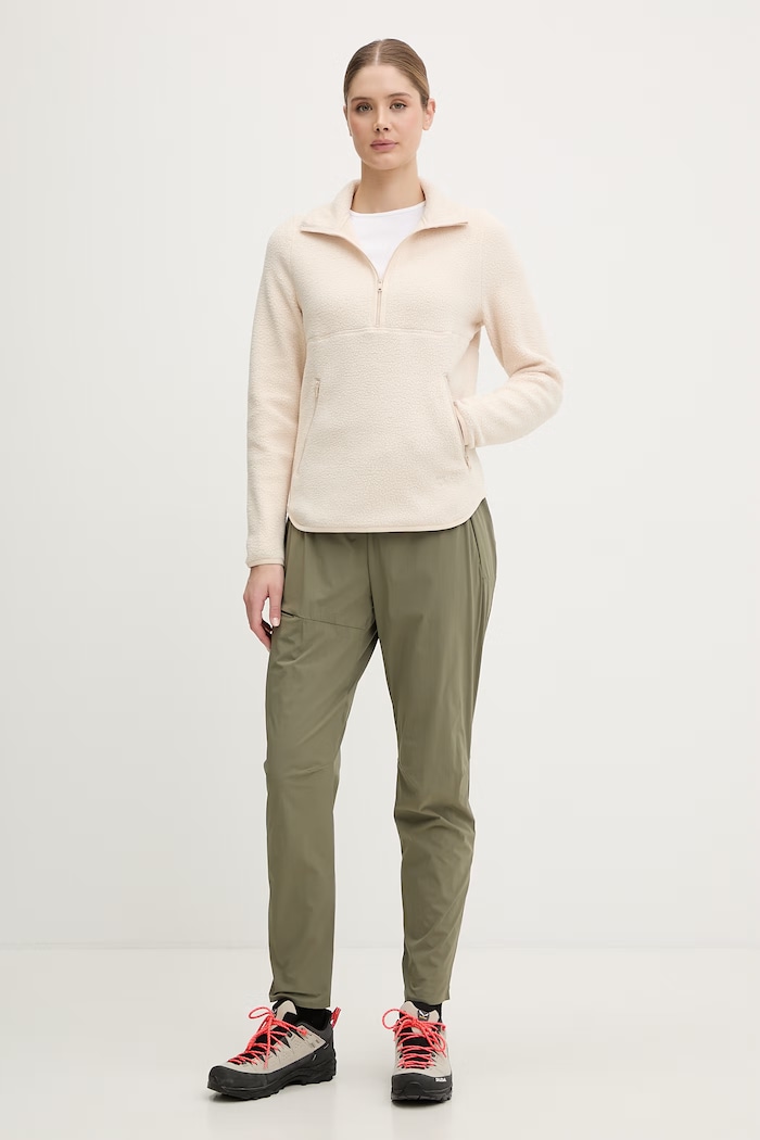 Jack Wolfskin bluză sport pentru femei, din polar Lite Curl A65750 bej SS26