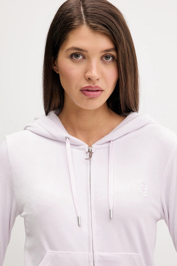 Velurová mikina Juicy Couture fialová JCAP176.973