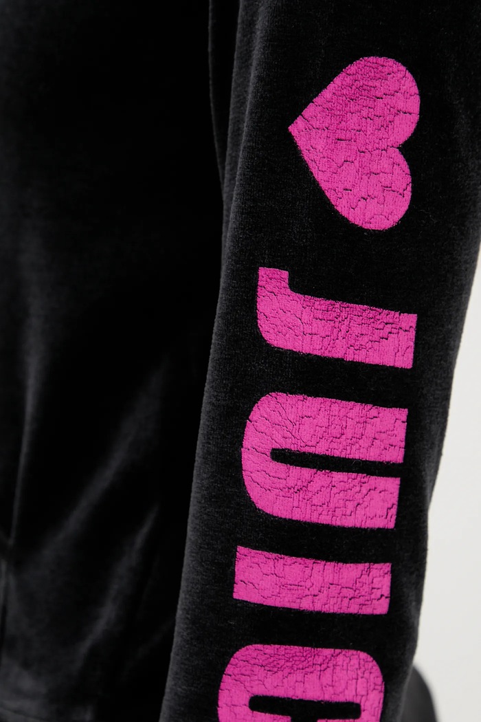 Dukserica od velura Juicy Couture Angel JCNAS126453 crna