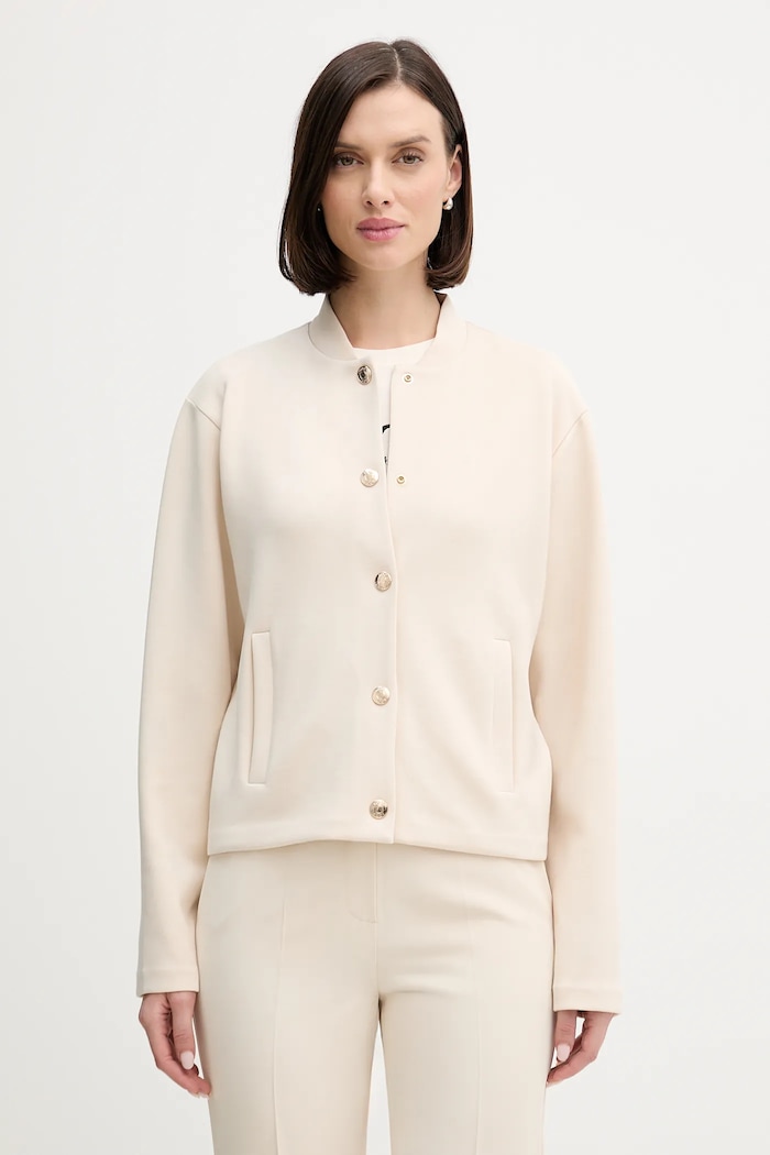 Joop! bluza z elastanem beżowy 30100415