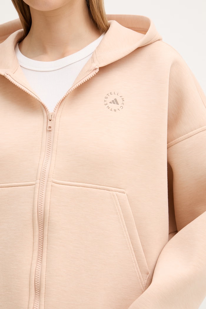 adidas by Stella McCartney mikina na zips s kapucňou dámska KC2022 ružová