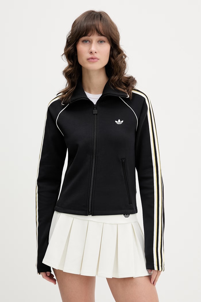 Μπλούζα adidas Originals λεπτό μοτίβο μαύρο KC9097