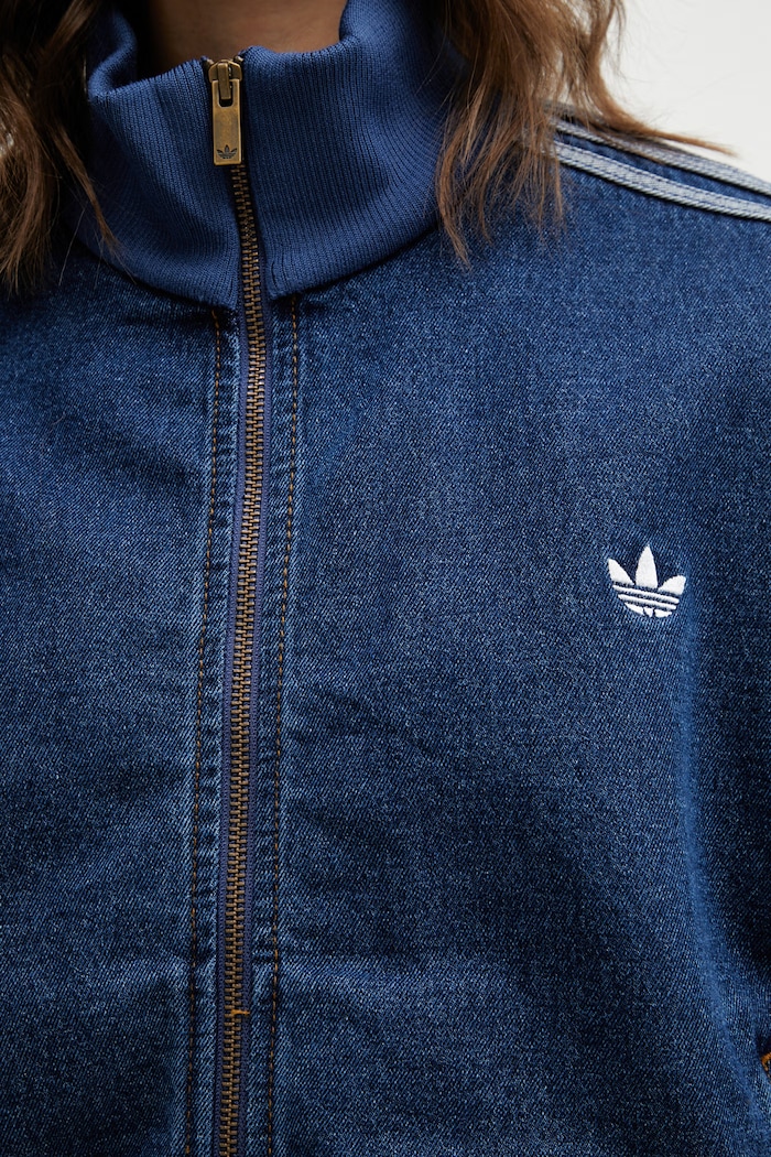 adidas Originals geacă jeans Firebird KD2913 albastru