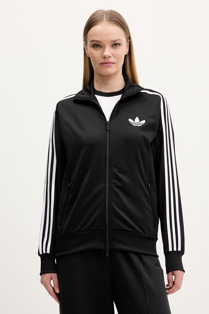 Mikina adidas Originals bez kapucne čierna KD7983