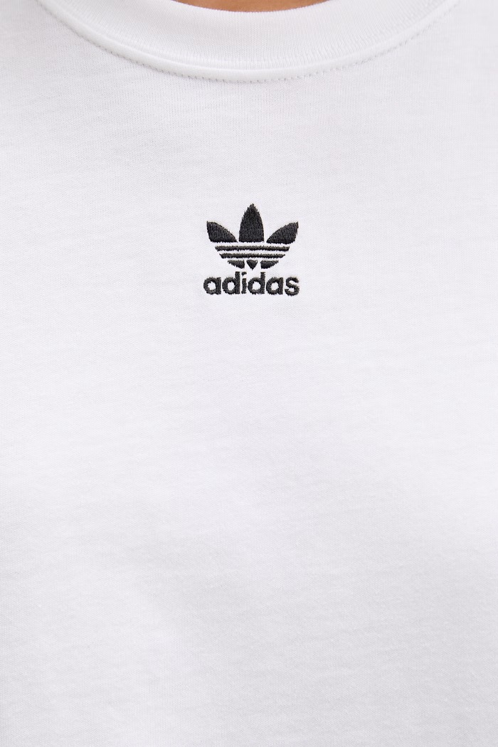 Памучна блуза с дълги ръкави adidas Originals KD9149 бял