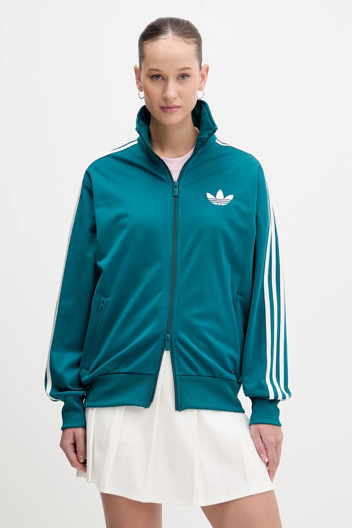 adidas Originals bluza aplikacja turkusowy KG3718