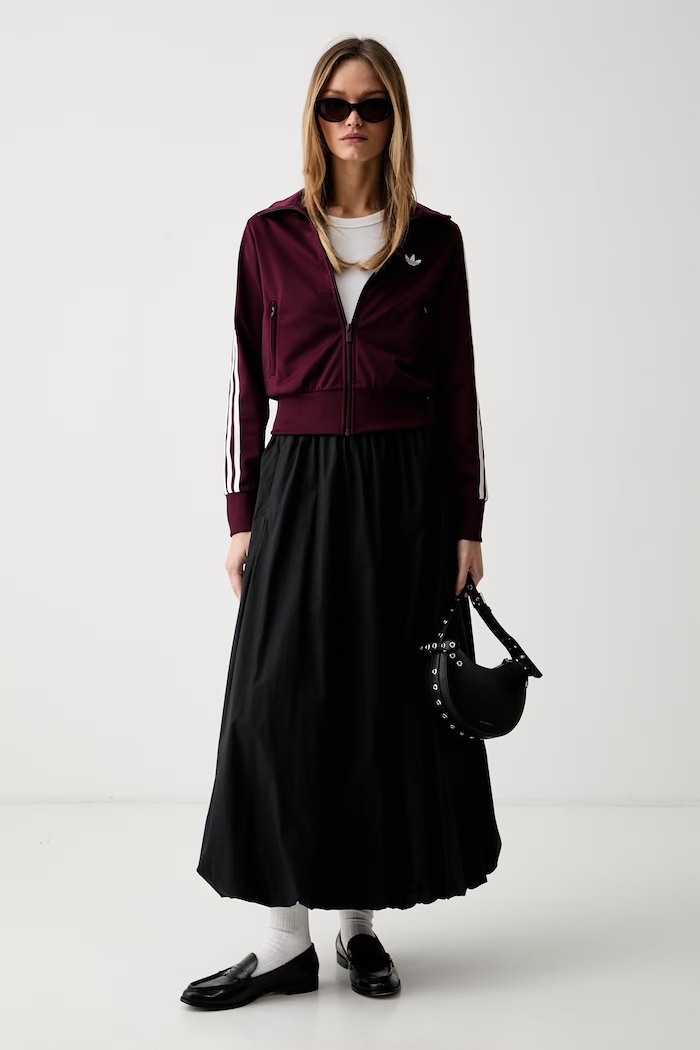 adidas Originals dukserica na zakopčavanje za žene KQ6532 bordo SS26