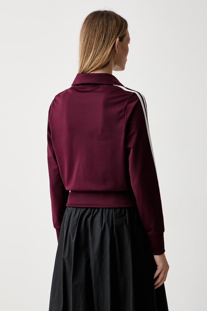Odjeća adidas Originals dukserica na zakopčavanje za žene KQ6532 bordo