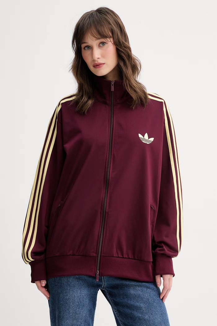 adidas Originals Μπλούζα με κουμπιά Γυναικεία μπορντό KT4609