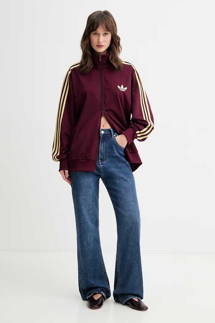 adidas Originals Μπλούζα με κουμπιά Γυναικεία KT4609 μπορντό SS26