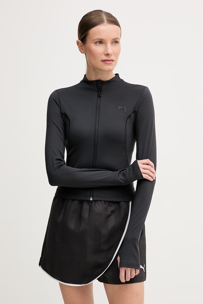 Puma mikina na zips dámska PUMATECH SENSE čierna 634573