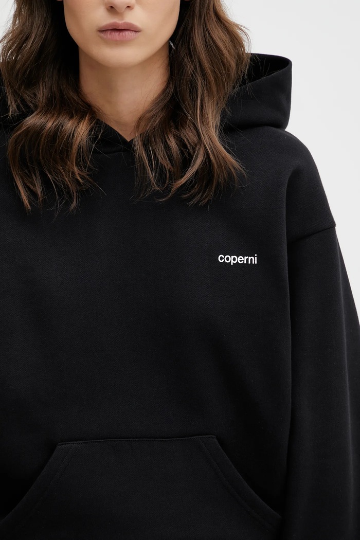 Coperni mikina s kapucňou dámska s bavlnou Classic čierna COPJS15F5035