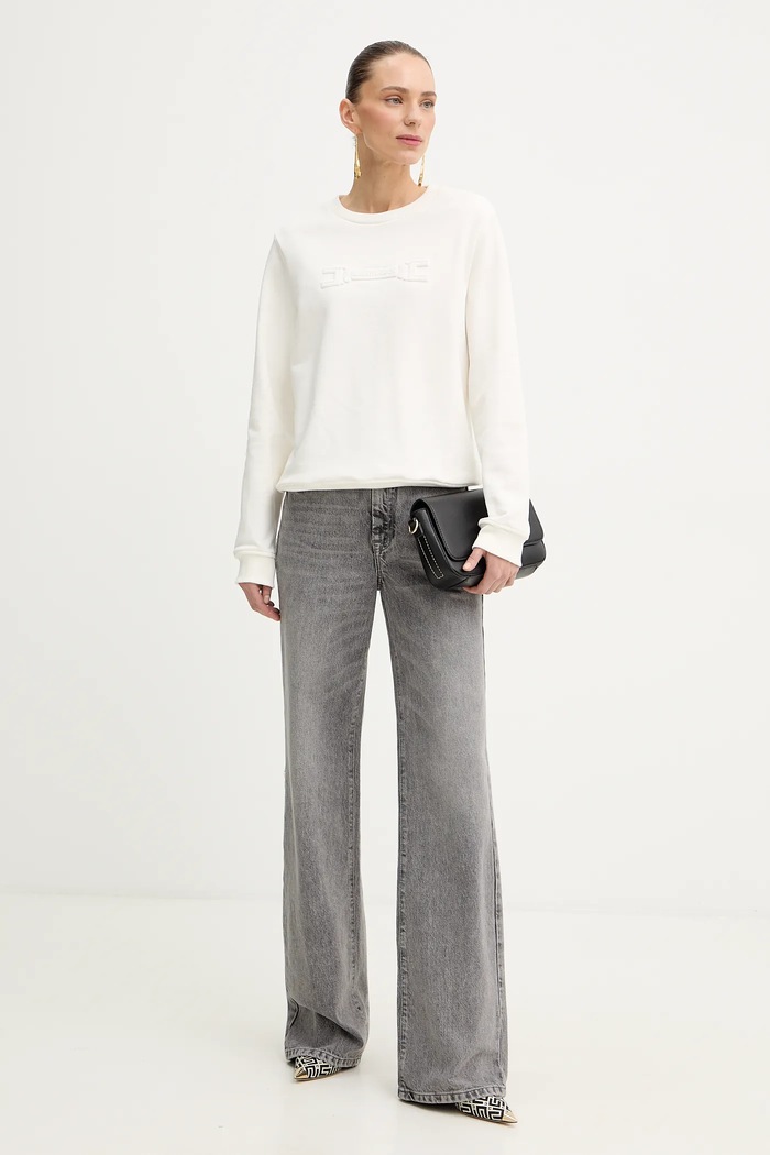 Elisabetta Franchi felső MD03P61E2 bézs SS26