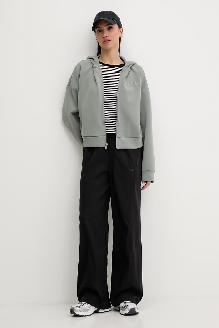 Calvin Klein Performance jopica s kapuco ženska LVGWS6W318 zelena SS26