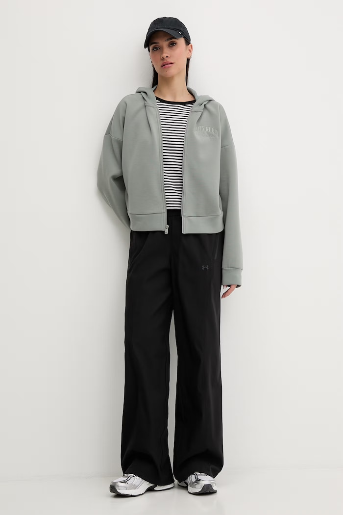 Calvin Klein Performance jopica s kapuco ženska LVGWS6W318 zelena SS26