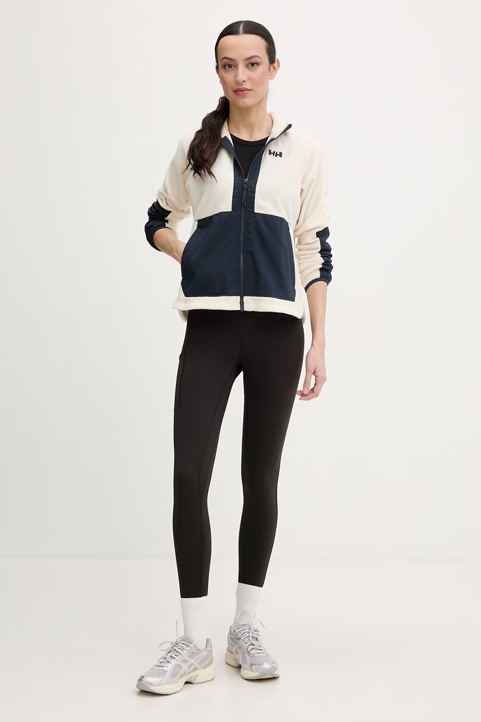 Helly Hansen mikina na zips dámska flísová RIG 54078.035 béžová SS26