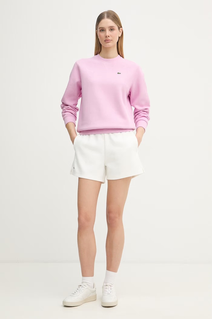 Lacoste μπλούζα γυναικεία με βαμβάκι SF5245 ροζ SS26