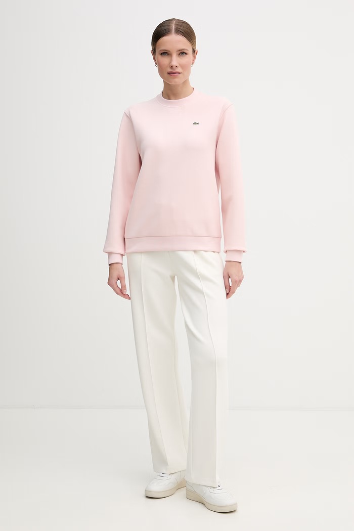 Lacoste sweatshirt with cotton Women's SF5245 pink SS26