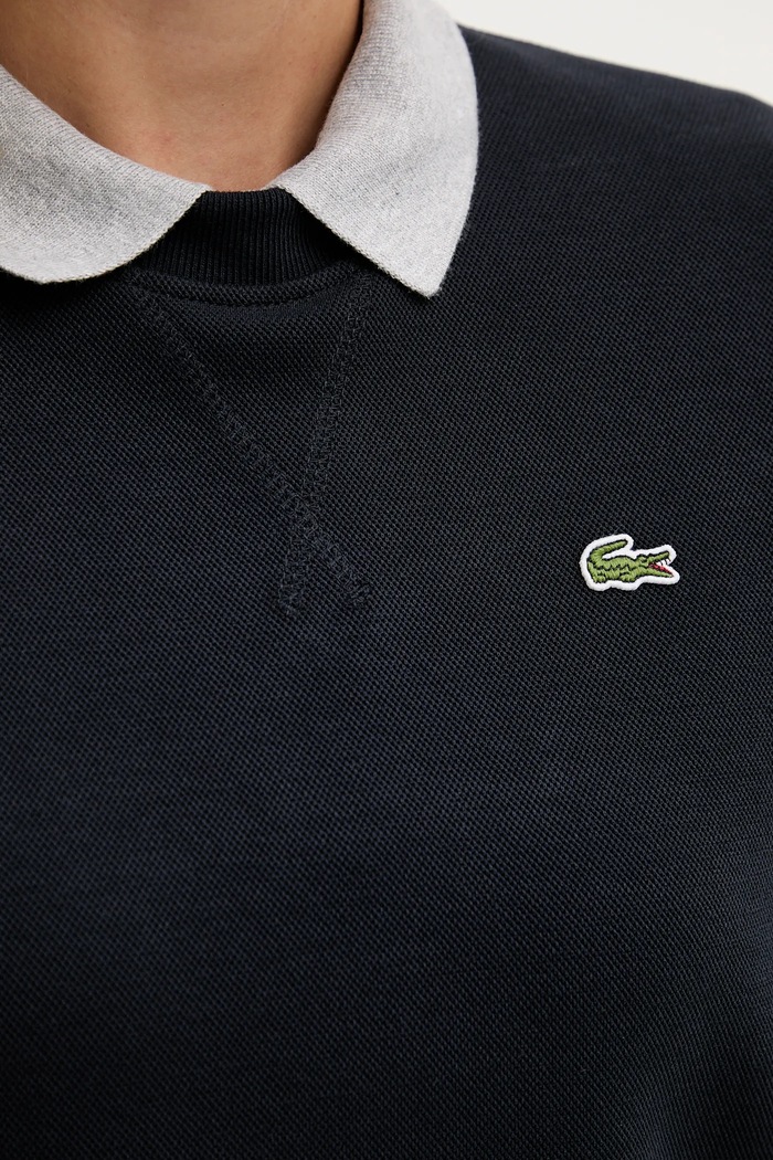 Lacoste μπλούζα γυναικεία με βαμβάκι SF5245 σκούρο μπλε