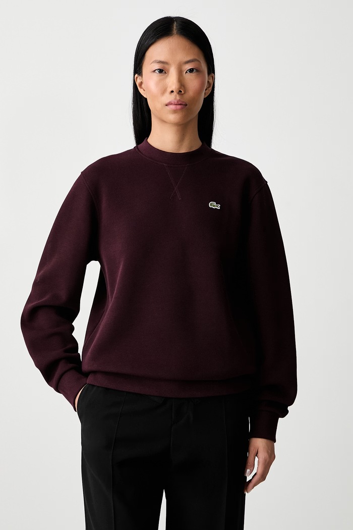Lacoste mikina dámská s bavlnou burgundské SF5245