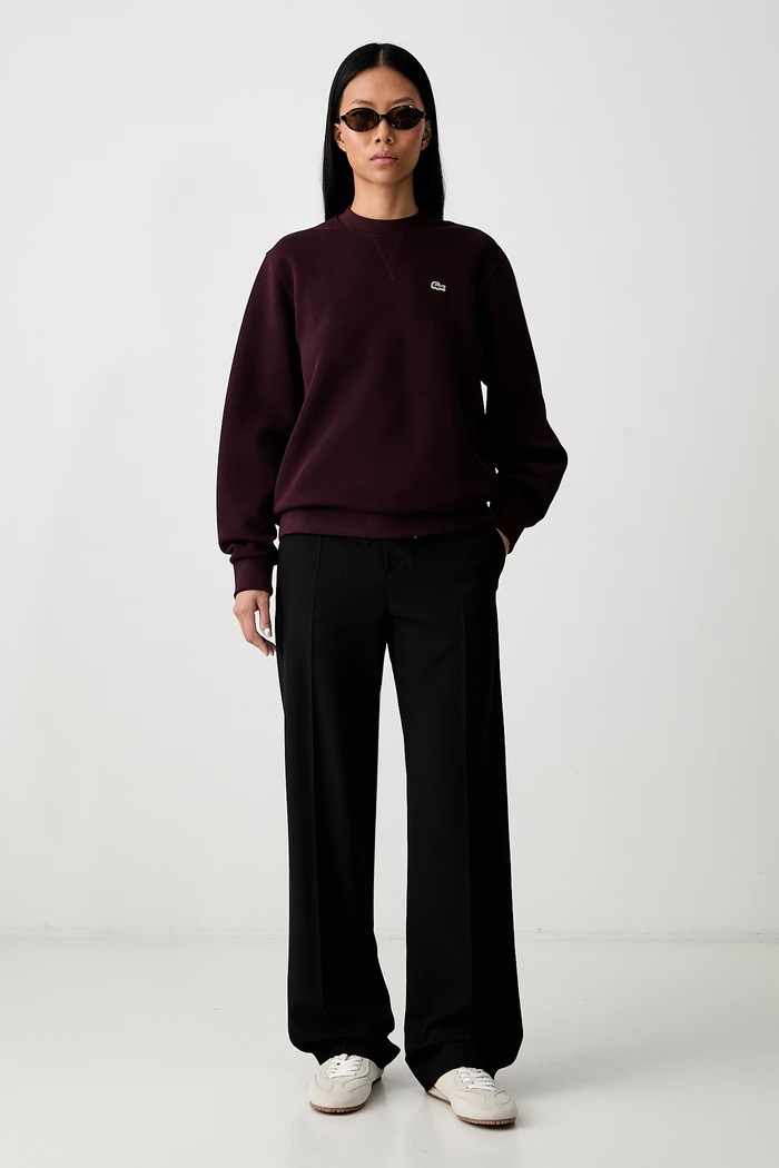 Lacoste mikina dámská s bavlnou SF5245 burgundské SS26