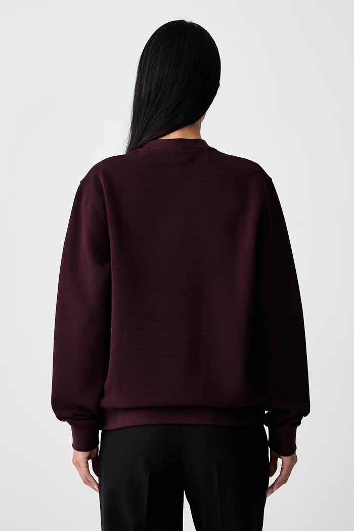 Oblečení Lacoste mikina dámská s bavlnou SF5245 burgundské