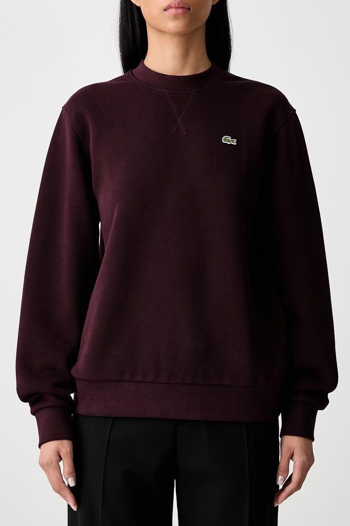 Lacoste mikina dámská s bavlnou SF5245 burgundské