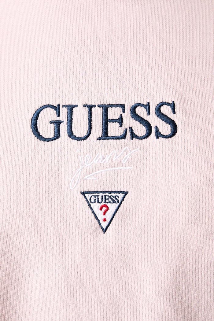 Guess Jeans bluza z kapturem damska bawełniana W6RQ00.K68I4 różowy