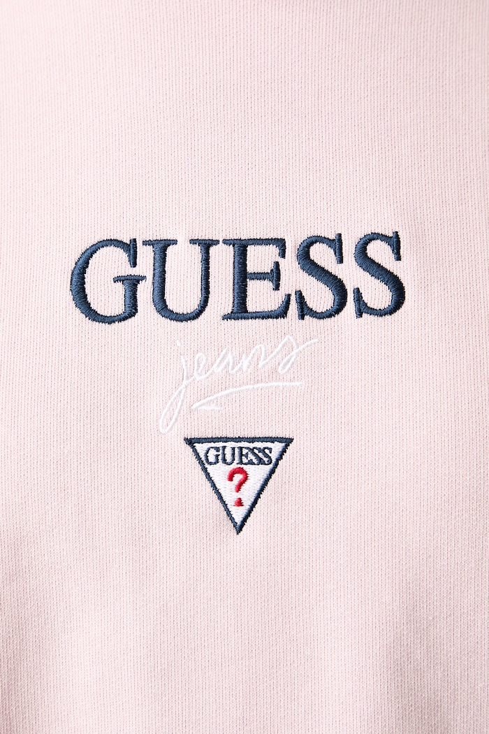 Guess Jeans bluza z kapturem damska bawełniana W6RQ00.K68I4 różowy